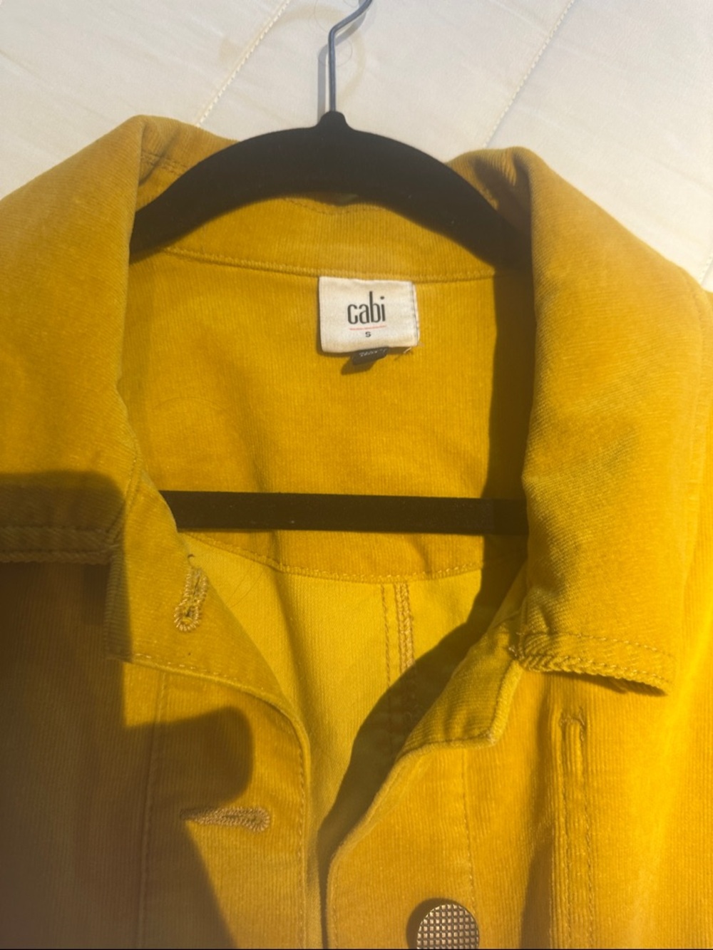 CAbi Mustard Yellow Corduroy Button-Front Jacket - Picture 2 of 3